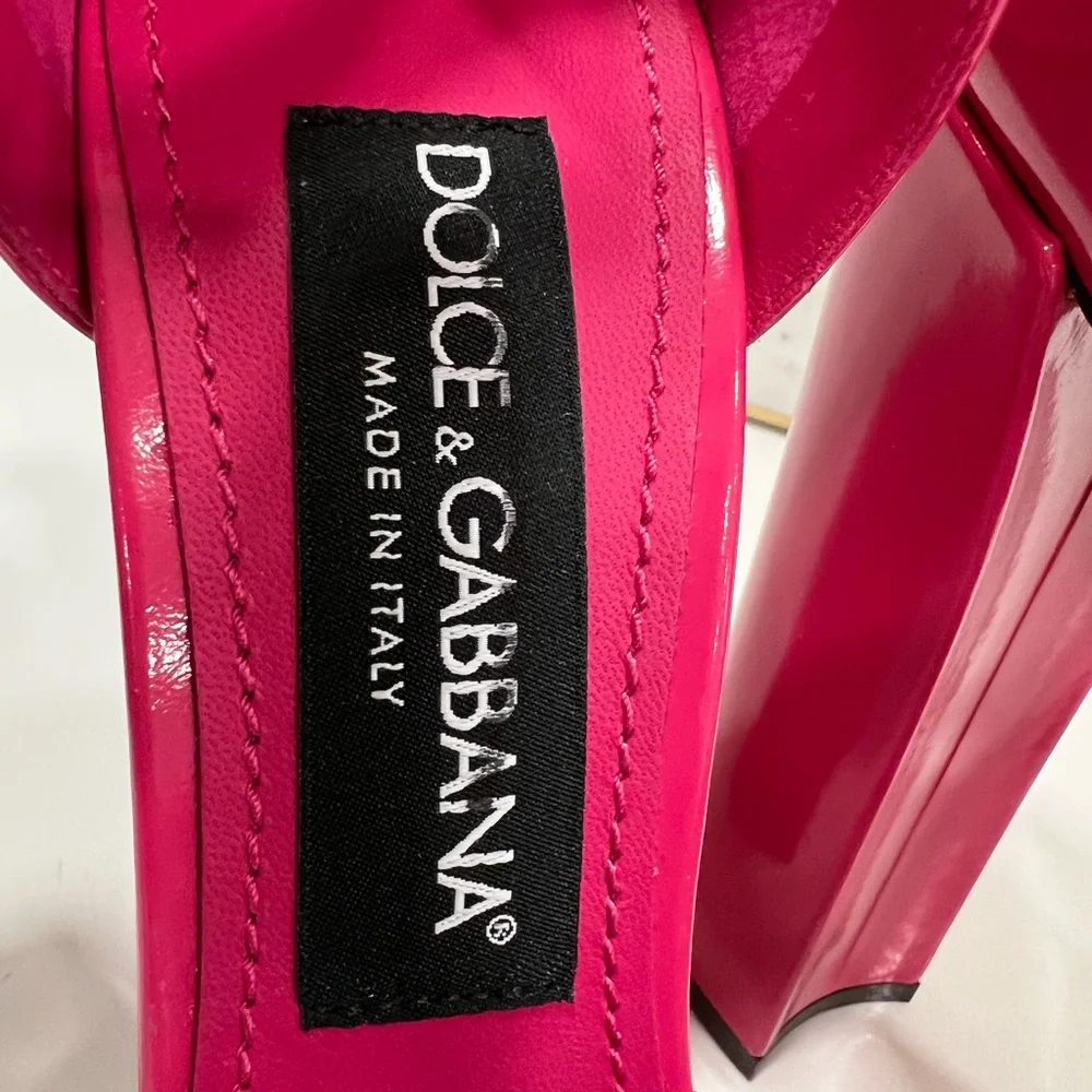 Dolce and Gabbana Polished calfskin platform Pumps